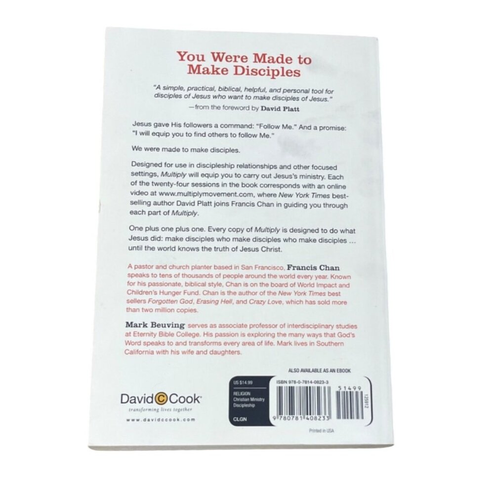 Multiply Disciples Making Disciples Francis Chan Paperback Christianity - Picture 2 of 7